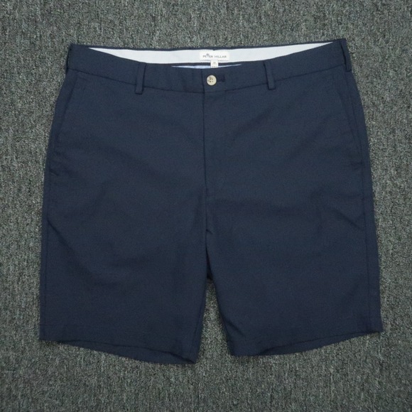 Peter Millar Shorts Mens 35 Navy Blue Salem Performance Golf Lightweight - Picture 1 of 11